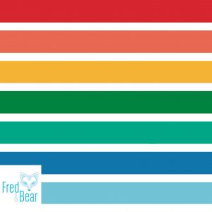 Rainbow Stripe Organic Cotton Jersey